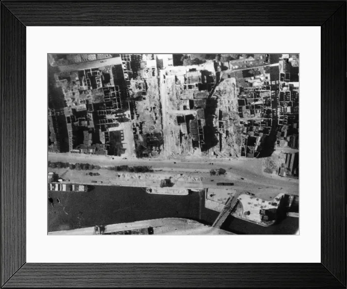 Framed Print : Latest RAF reconnaissance photograph shows that Cologne is still clearing up after Framed Print : Latest RAF reconnaissance photograph shows that Cologne is still clearing up after