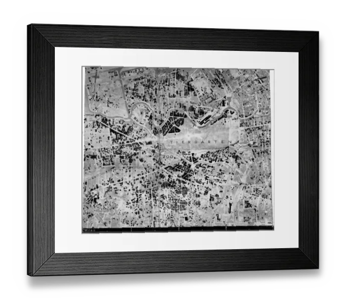 Framed Print : A bomb damage diagram showing the cumulative effect of attacks on the heart of the German Framed Print : A bomb damage diagram showing the cumulative effect of attacks on the heart of the German