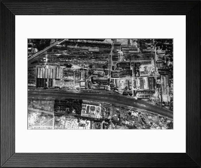 Framed Print : Aerial photograph of the R. A. F. attacks of the bomb damage inflicted to the Deutz Framed Print : Aerial photograph of the R. A. F. attacks of the bomb damage inflicted to the Deutz