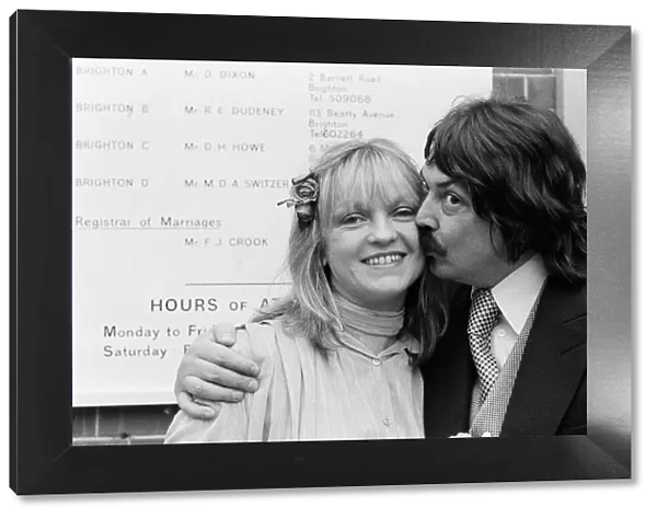 'Topper'of the Pops wedding. Annie Nightingale marries Tony Baker at Brighton
