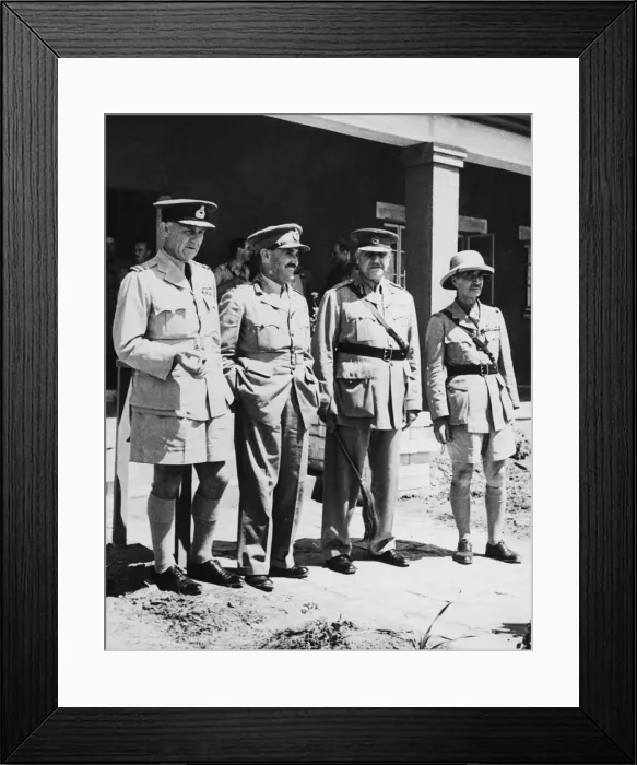 Framed Print : Vichy representatives sign British armistice terms. After thirty five days fighting Framed Print : Vichy representatives sign British armistice terms. After thirty five days fighting