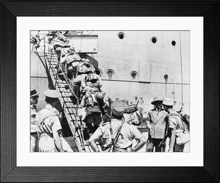 Framed Print : Vichy troops were repatriated from Syria at Beirut, and Australian troops lined Framed Print : Vichy troops were repatriated from Syria at Beirut, and Australian troops lined