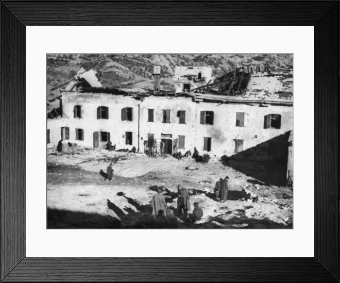Framed Print : Risan captured by Yugoslav partisans. Partisans taking a rest after the battle for Framed Print : Risan captured by Yugoslav partisans. Partisans taking a rest after the battle for
