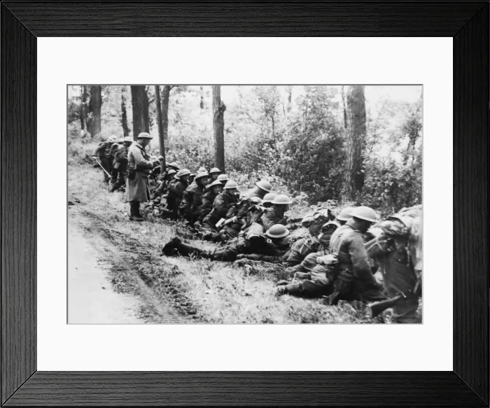 Framed Print : British infantry regiment who held the whole of a large sector of the Somme during a