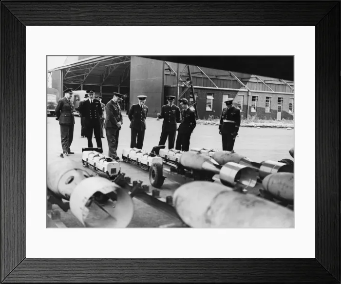 Framed Print : King Peter of Yugoslavia visits British heavy bomber station Framed Print : King Peter of Yugoslavia visits British heavy bomber station
