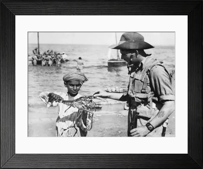 Framed Print : Fifty British solders of the regiment which supplied a large part of the Wingate Framed Print : Fifty British solders of the regiment which supplied a large part of the Wingate