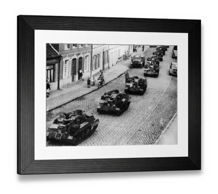 Framed Print : Bren gun carriers move through France. November 1939