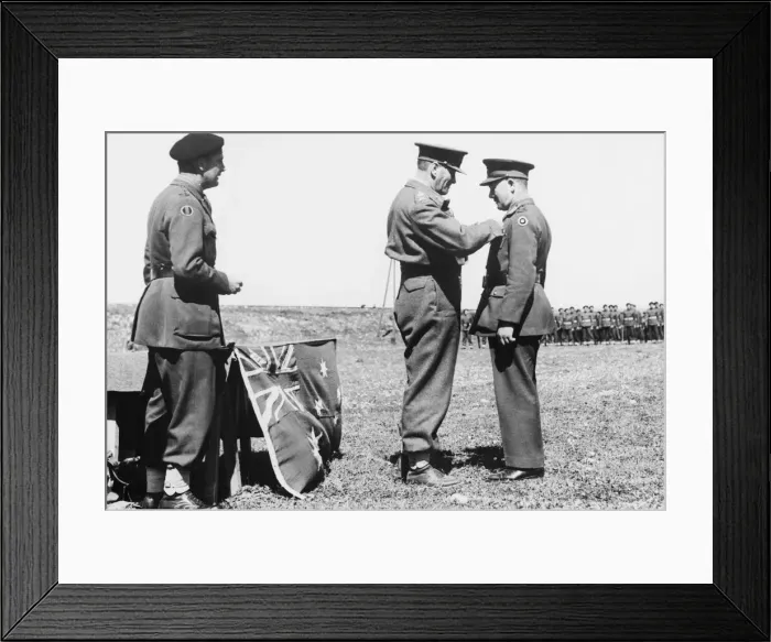 Framed Print : KBR for Australian defender of Tobruk. Major General Sir Leslie-Morshead, G. O. C, A