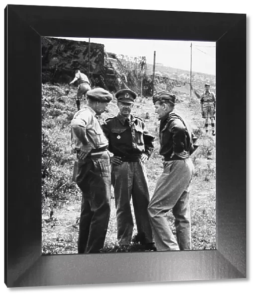 Gen. Anderson (left), Gen Alexander (centre), and Air Marshal Coningham (right