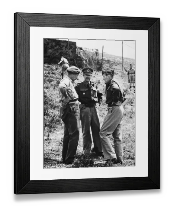 Framed Print : Gen. Anderson (left), Gen Alexander (centre), and Air Marshal Coningham (right Framed Print : Gen. Anderson (left), Gen Alexander (centre), and Air Marshal Coningham (right