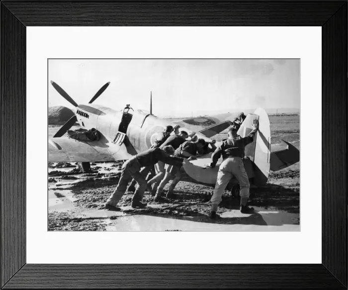 Framed Print : Picture showing how the weather conditions are hampering air operations on the Italian Framed Print : Picture showing how the weather conditions are hampering air operations on the Italian