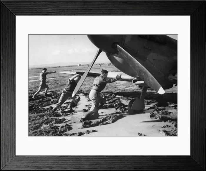 Framed Print : Picture showing how the weather conditions are hampering air operations on the Italian Framed Print : Picture showing how the weather conditions are hampering air operations on the Italian
