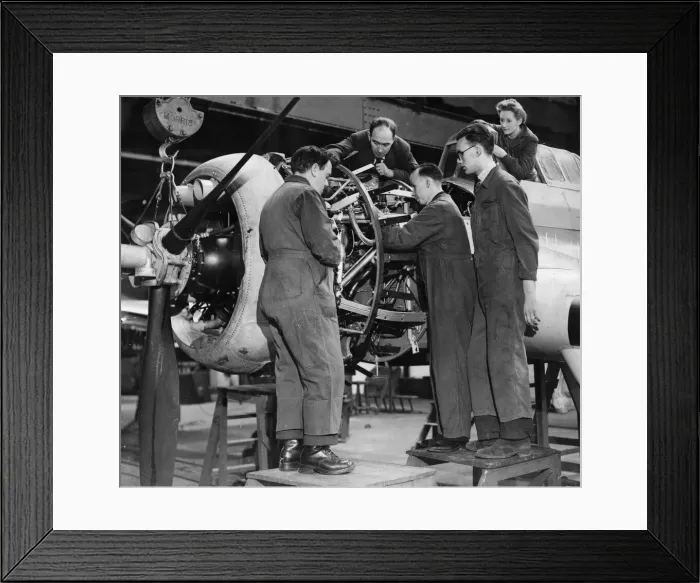 Framed Print : St DunstanOs men are now working in our aircraft factories Framed Print : St DunstanOs men are now working in our aircraft factories