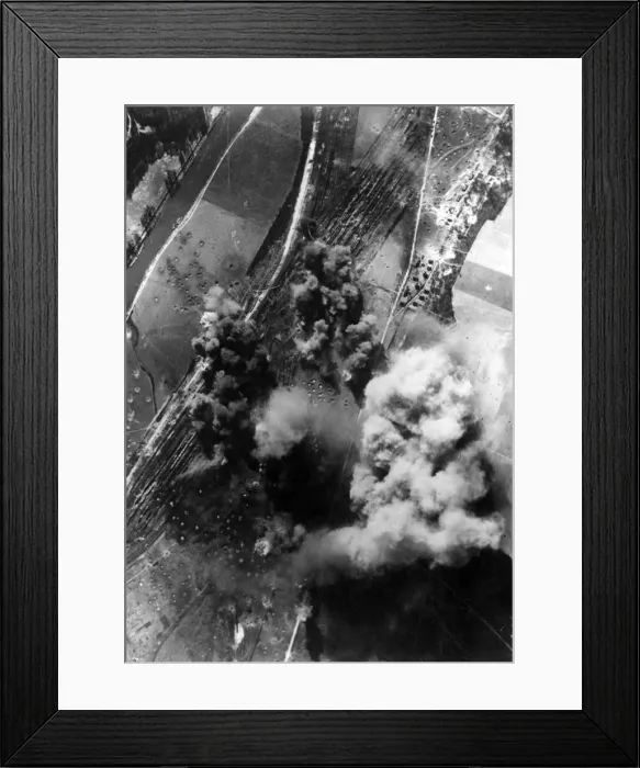 Framed Print : B-26 Marauder bombers of the 9th Air Force attacking the Creil, Aerial, Air Raid Framed Print : B-26 Marauder bombers of the 9th Air Force attacking the Creil, Aerial, Air Raid