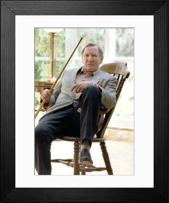 Framed Print : Leslie Phillips relaxing at home during interview - May 1990 Framed Print : Leslie Phillips relaxing at home during interview - May 1990