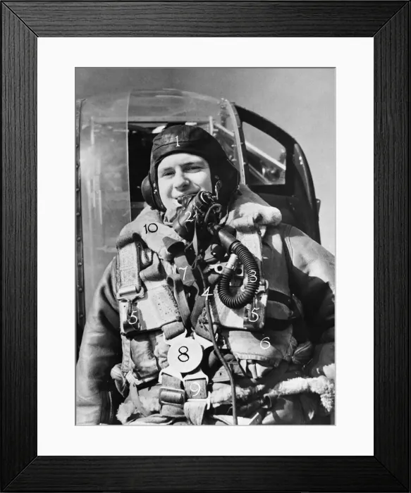 Framed Print : The rear gunner of an R. A. F. heavy bomber before a mission Framed Print : The rear gunner of an R. A. F. heavy bomber before a mission