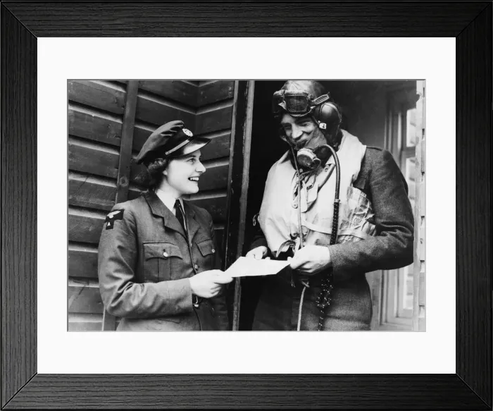 Framed Print : A Meteorological Assistant and an R. A. F. pilot during the Second World War Framed Print : A Meteorological Assistant and an R. A. F. pilot during the Second World War