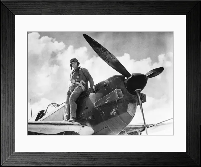 Framed Print : A French pilot in the Middle Eastern command of the R. A. F Framed Print : A French pilot in the Middle Eastern command of the R. A. F