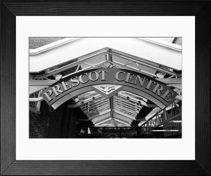 Framed Print : Prescot Shopping Arcade, Merseyside. 1st May 1990 Framed Print : Prescot Shopping Arcade, Merseyside. 1st May 1990
