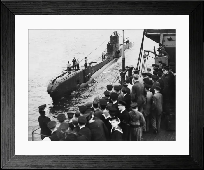 Framed Print : H. M Submarine Trident which torpedoed the German cruiser Prinz Eugen off the coast of Framed Print : H. M Submarine Trident which torpedoed the German cruiser Prinz Eugen off the coast of