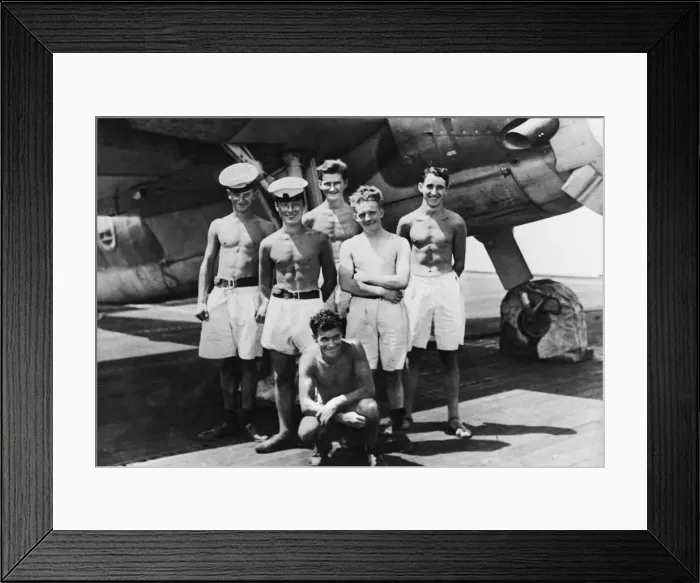 Framed Print : Men of North Wales serving in the British carrier Empress Framed Print : Men of North Wales serving in the British carrier Empress