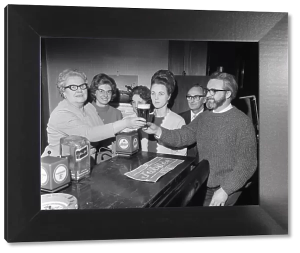 Life Long Barmaid Retires, Middlesbrough, 1973