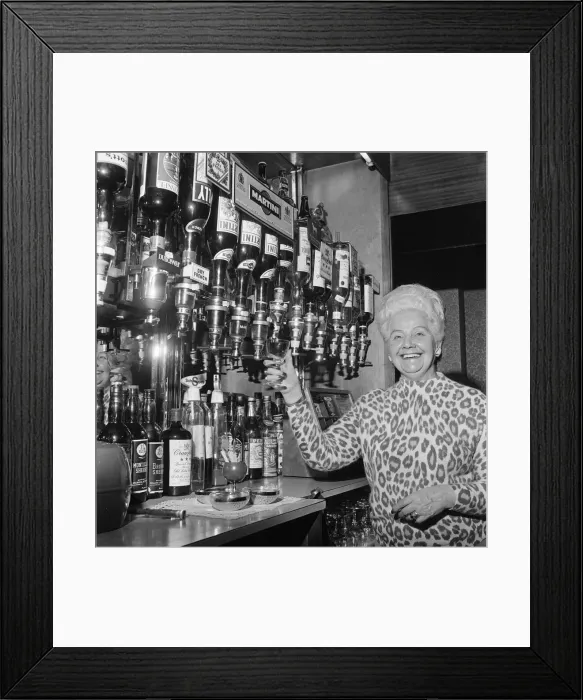 Framed Print : Barmaid, The Buccaneer, Middlesbrough, 1975, Barmaid of the Year Competition, Entrant Framed Print : Barmaid, The Buccaneer, Middlesbrough, 1975, Barmaid of the Year Competition, Entrant