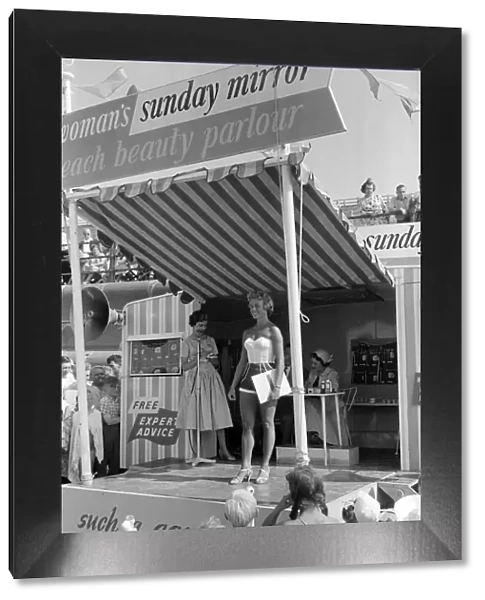 Womans Sunday Mirror suntan competition at Margate, Kent. August 1955