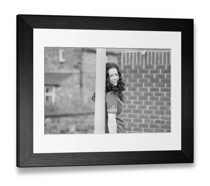Framed Print : Barmaid from George IV Pub, on the High Street in Eston, 1973