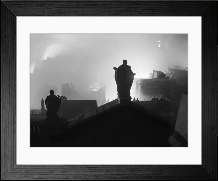 Framed Print : Statues of the Apostles St. Thomas and St. James the Lesser on the roof of the Northern