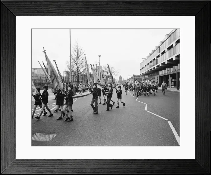 Framed Print : St Georges Day parade in Middlesbrough. 23rd April 1975 Framed Print : St Georges Day parade in Middlesbrough. 23rd April 1975