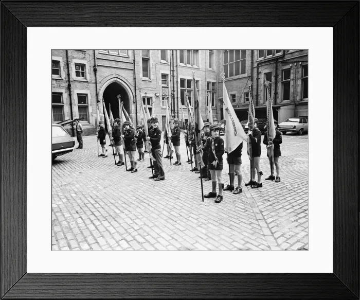 Framed Print : St Georges Day parade in Middlesbrough. 23rd April 1975