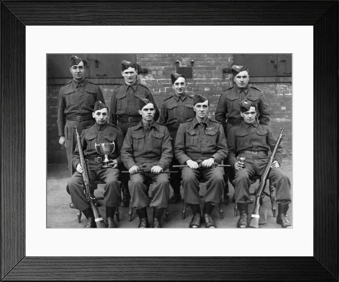 Framed Print : Winners of the Battalion Commanders Shooting Cup, presented by Lieutenant Col