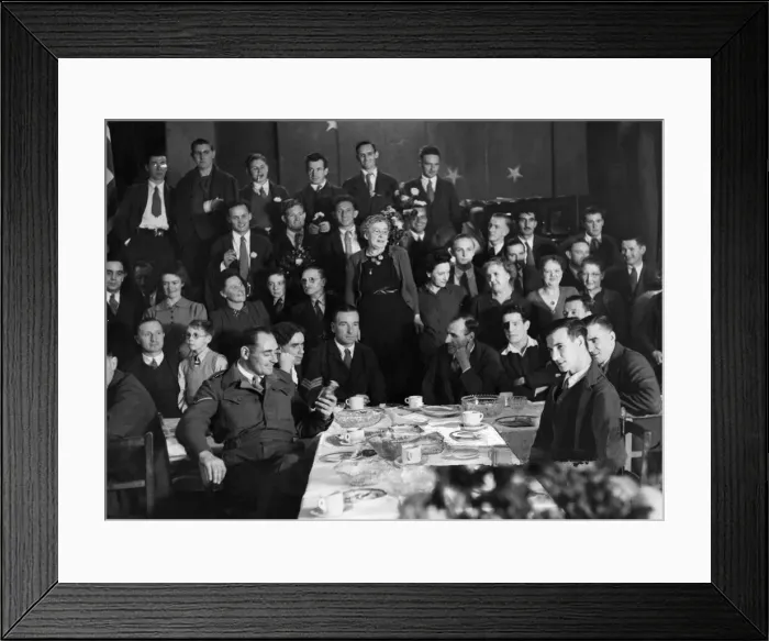 Framed Print : A tea party held by Mrs. A. J. Flower for convalescent soldiers at St