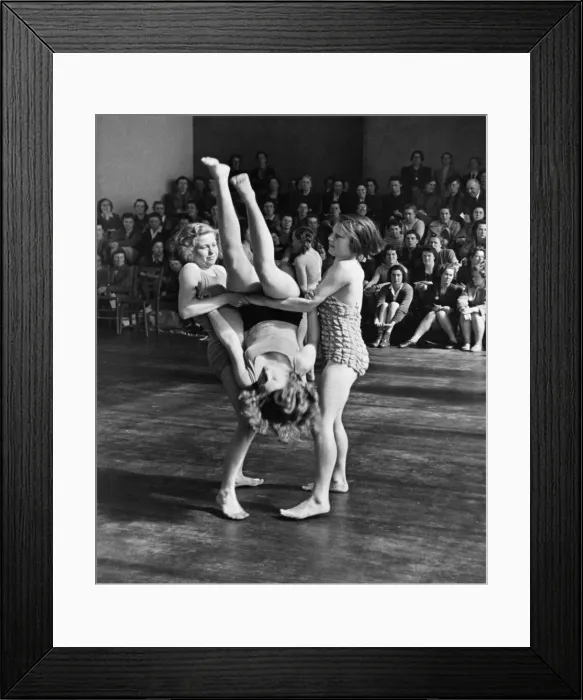 Framed Print : Thirteen year old Students of the Ling Physical education Association give a Framed Print : Thirteen year old Students of the Ling Physical education Association give a