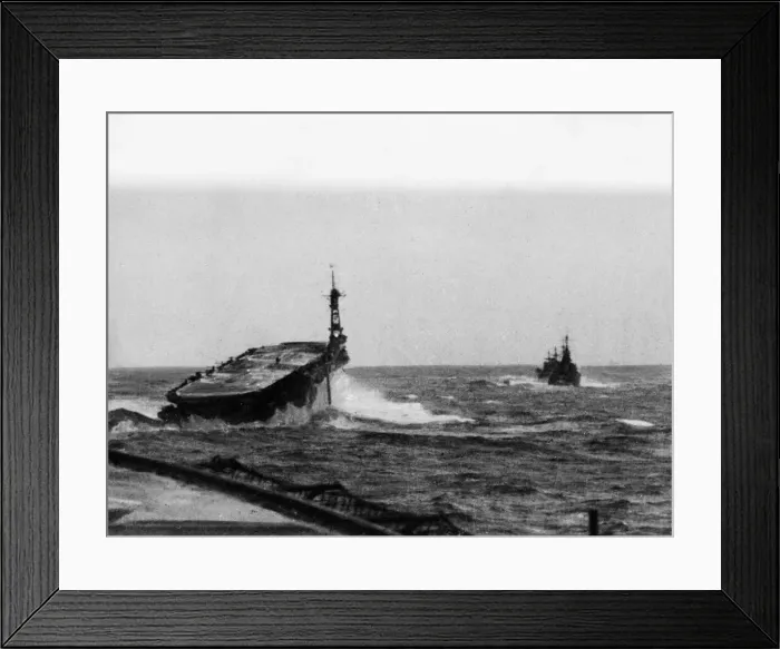 Framed Print : British escort carriers Campania and Nairana where responsible for several kills when Framed Print : British escort carriers Campania and Nairana where responsible for several kills when