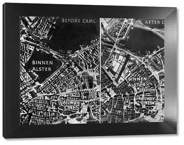 Binnen Alster area showing the deployment of camouflage on the area