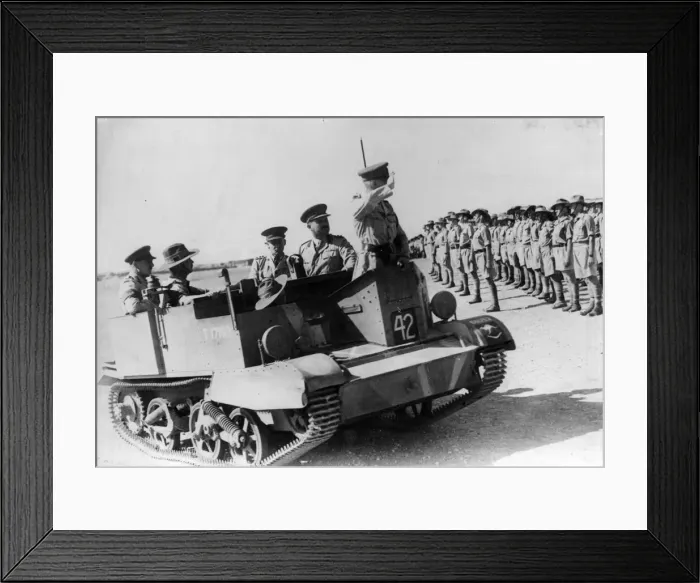 Framed Print : Major General Sir Iven Mackay reviews an Australian division on the eve of his departure Framed Print : Major General Sir Iven Mackay reviews an Australian division on the eve of his departure