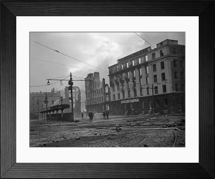 Framed Print : Manchester, United Kingdom, pictures taken during The Blitz in World War Two Framed Print : Manchester, United Kingdom, pictures taken during The Blitz in World War Two