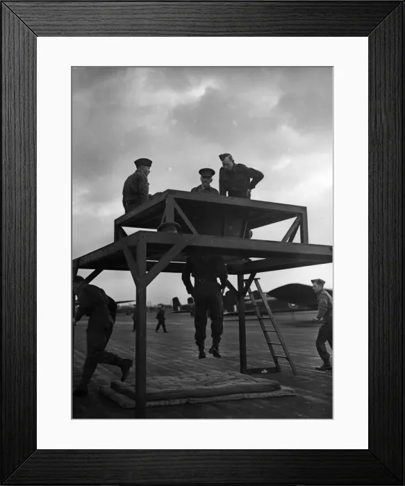 Framed Print : Paratroop Training in Manchester. England. World War Two Framed Print : Paratroop Training in Manchester. England. World War Two