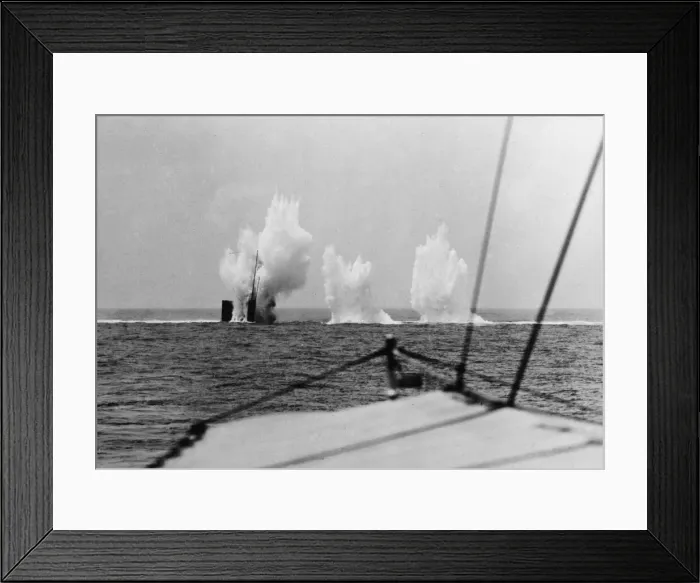 Framed Print : A bullseye scored by the Royal Navy dreadnought battleship HMS Queen Elizabeth during Framed Print : A bullseye scored by the Royal Navy dreadnought battleship HMS Queen Elizabeth during