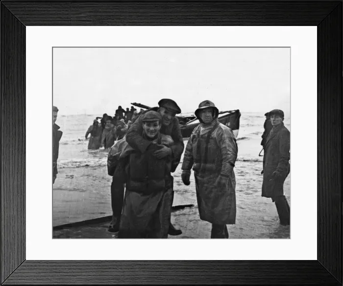 Framed Print : Members of a crew of a small British steamer which was bombed