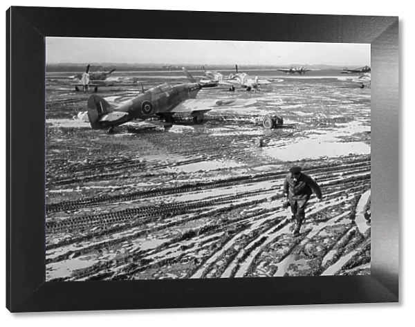 Snow and heavy rainfall turned North African and Italian airfields into swamps