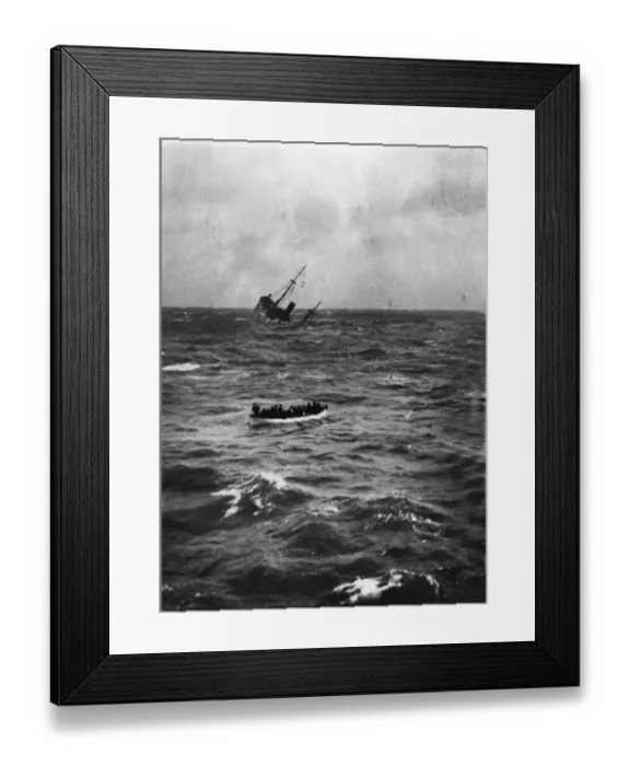 Framed Print : Oslo, Norway Cargo Steamer Ship The SS Burgos, 3, 220 tons