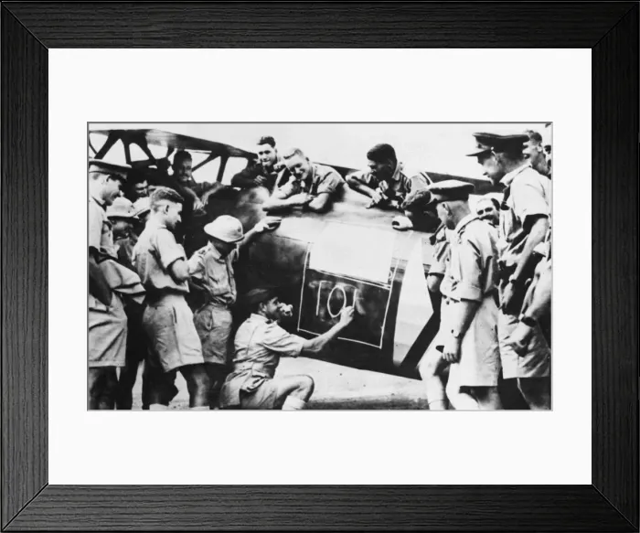Framed Print : S. A. A. F in Abyssinia. The Commanding Officer of a South African Air Force Fighter Framed Print : S. A. A. F in Abyssinia. The Commanding Officer of a South African Air Force Fighter