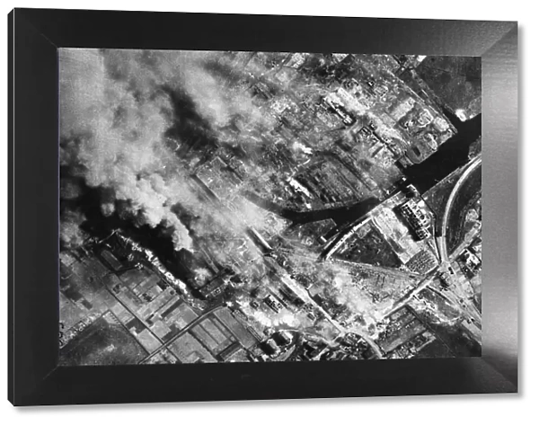 Photo-reconnaissance image taken by 541 Squadron, RAF over Stettin, Germany
