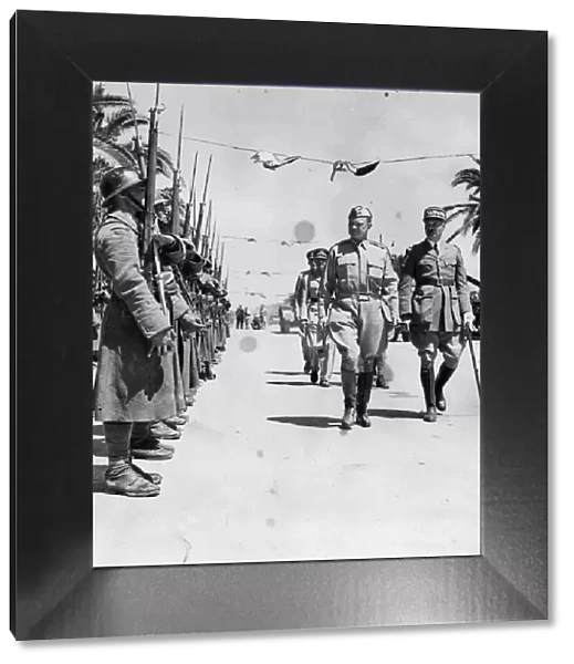 American General Dwight D. Eisenhower, accompanied by General Henri Giraud