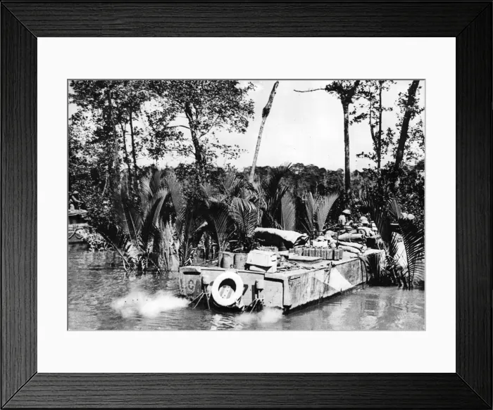 Framed Print : Allied troops land the Arakan stronghold. 16th February 1945 Framed Print : Allied troops land the Arakan stronghold. 16th February 1945