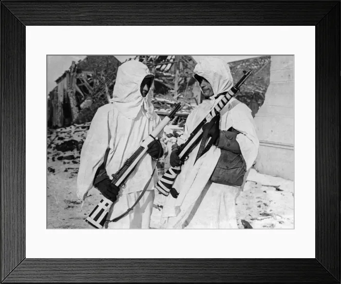 Framed Print : These two- men had a tough task : they had to breach a mine field barring the approach Framed Print : These two- men had a tough task : they had to breach a mine field barring the approach