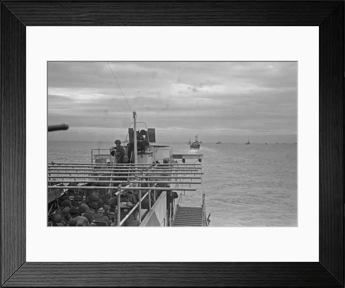 Framed Print : Re-enforcements arriving off the Normandy coast 10 days after the D-Day landings Framed Print : Re-enforcements arriving off the Normandy coast 10 days after the D-Day landings